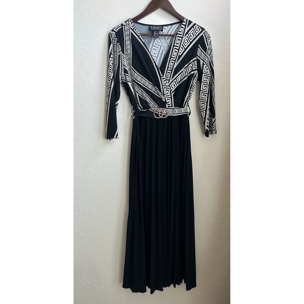 Frank Lyman Montreal Design Collection Midi Dress 2 Classic Career Belted‎ Long